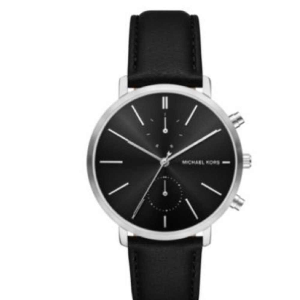 Michael Kors Black Dial Silver Case Watch